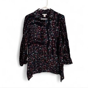 Westbound Black Floral Button Down Shirt